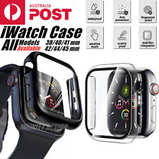 For Apple Watch 9  8 7 6 5 4 SE 45 41 44 Ultra Glass Case Cover Screen Protector