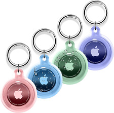 4 Pack Airtag Holder Jelly Color Airtag Case Waterproof Apple Air Tag Case with