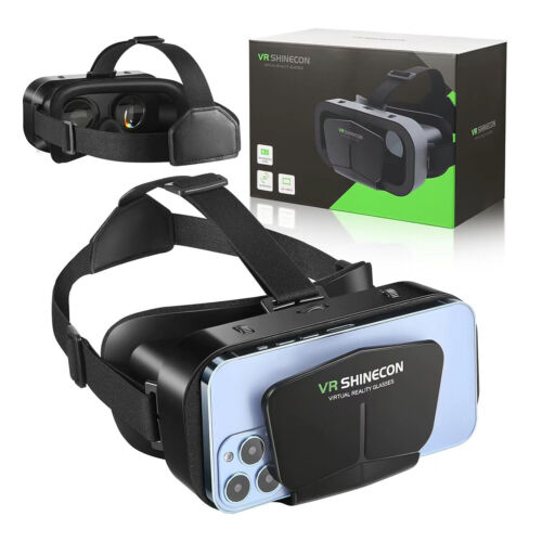 VR SHINECON VR Headset Compatible with iPhone & Android 3D Google VR Box Headset